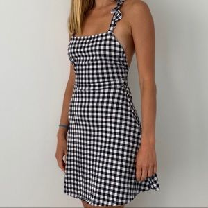 ASOS backless gingham tank summer skater sundress